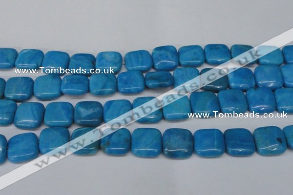 CLR435 15.5 inches 20*20mm square dyed larimar gemstone beads