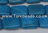 CLR441 15.5 inches 10*14mm rectangle dyed larimar gemstone beads