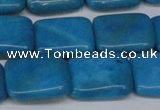 CLR442 15.5 inches 12*16mm rectangle dyed larimar gemstone beads