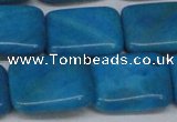 CLR444 15.5 inches 15*20mm rectangle dyed larimar gemstone beads