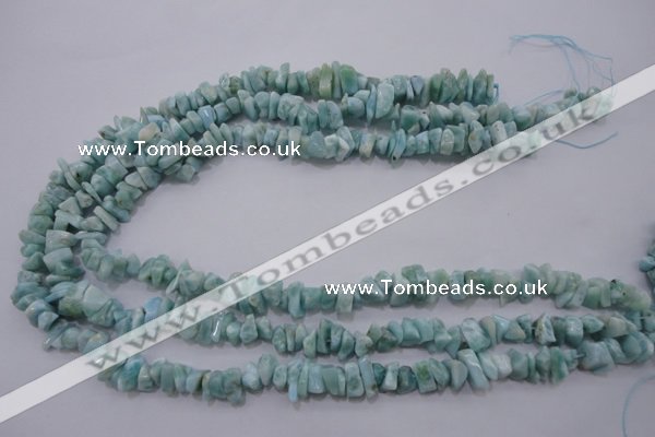 CLR45 15.5 inches 3*8mm – 4*10mm natural larimar chips beads