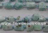 CLR46 15.5 inches 6*7mm – 10*12mm nuggets natural larimar beads