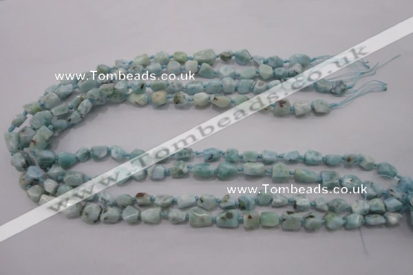 CLR46 15.5 inches 6*7mm – 10*12mm nuggets natural larimar beads