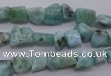 CLR47 15.5 inches 5*7mm – 10*12mm nuggets natural larimar beads