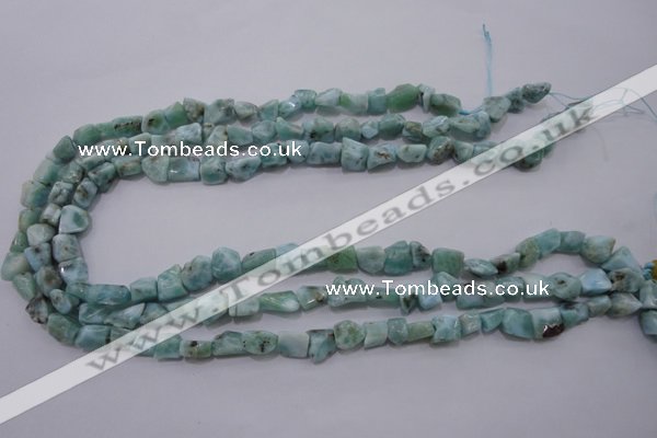 CLR47 15.5 inches 5*7mm – 10*12mm nuggets natural larimar beads
