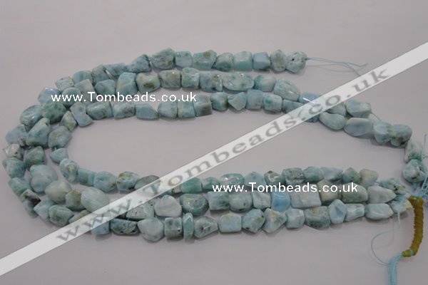 CLR48 15.5 inches 6*7mm – 10*14mm nuggets natural larimar beads