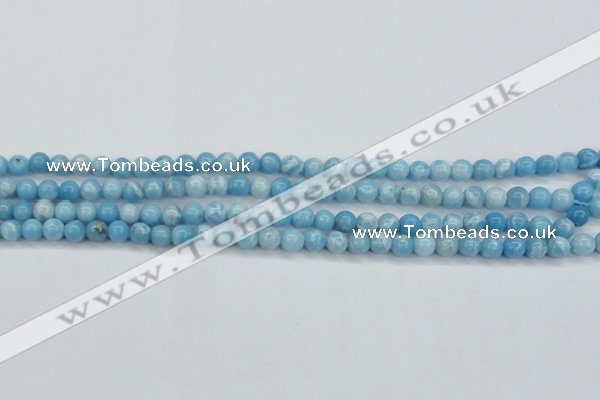 CLR600 15.5 inches 4mm round imitation larimar beads wholesale