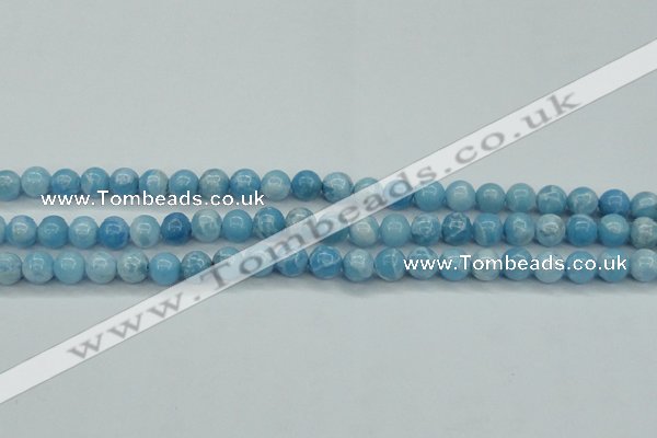 CLR601 15.5 inches 6mm round imitation larimar beads wholesale