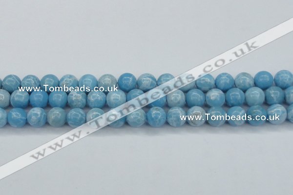 CLR604 15.5 inches 12mm round imitation larimar beads wholesale