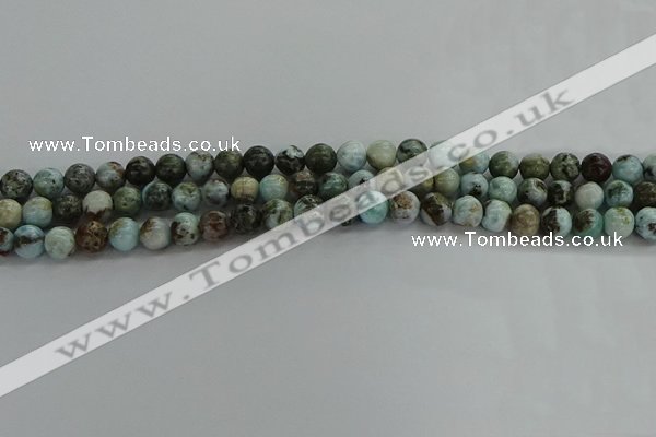 CLR61 15.5 inches 6mm round natural larimar gemstone beads