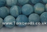 CLR613 15.5 inches 10mm round matte imitation larimar beads