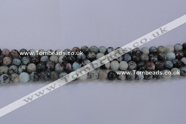 CLR62 15.5 inches 8mm round natural larimar gemstone beads