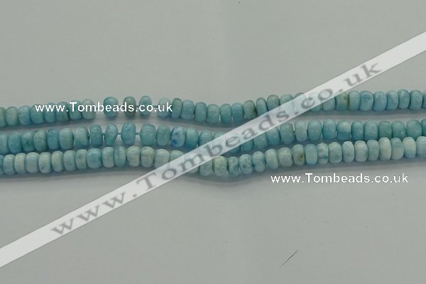 CLR78 15.5 inches 4*6mm rondelle natural larimar gemstone beads