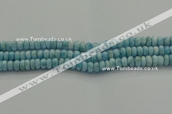 CLR79 15.5 inches 4*7mm rondelle natural larimar gemstone beads