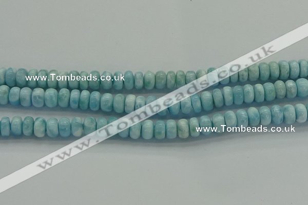 CLR80 15.5 inches 5*8mm rondelle natural larimar gemstone beads