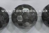 CLS02 15.5 inches 30mm faceted round large cloudy quartz beads