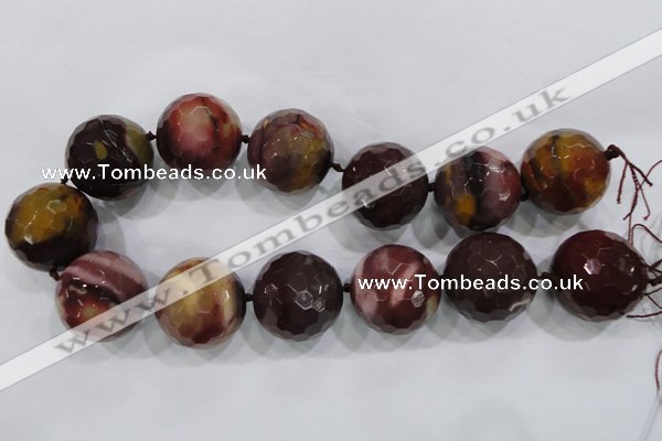 CLS07 15.5 inches 30mm faceted round large mookaite gemstone beads