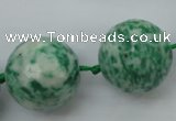 CLS102 15.5 inches 25mm faceted round large Qinghai jade beads