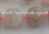 CLS111 15.5 inches 25mm faceted round large pink quartz beads