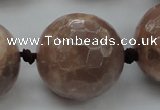 CLS17 15.5 inches 30mm faceted round large moonstone beads