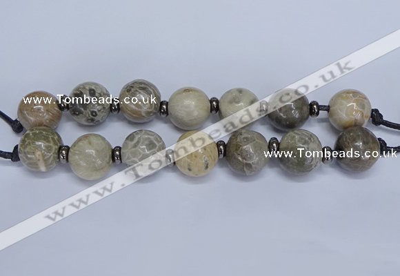 CLS200 7.5 inches 25mm round large chrysanthemum agate beads