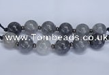 CLS251 7.5 inches 30mm round large cloudy quartz beads wholesale