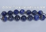 CLS304 7.5 inches 25mm faceted round large sodalite gemstone beads