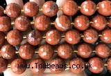 CLS419 15 inches 16mm faceted round red jasper beads wholesale