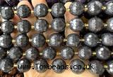 CLS445 15 inches 16mm faceted round brecciated jasper beads