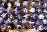 CLS452 15 inches 16mm faceted round dogtooth amethyst beads