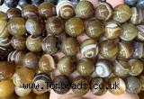 CLS612 15 inches 16mm round brown banded agate gemstone beads