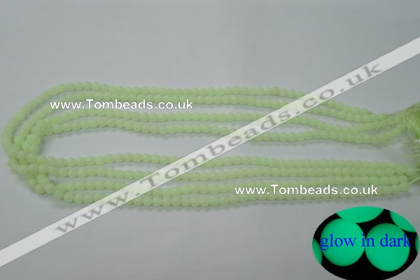 CLU01 15.5 inches 4mm round luminous stone beads wholesale