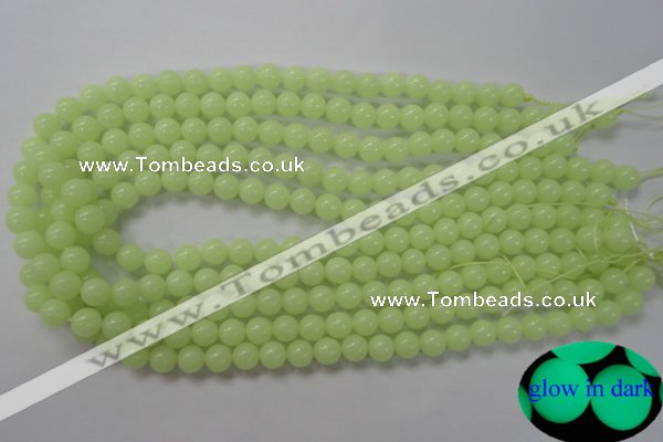 CLU03 15.5 inches 8mm round luminous stone beads wholesale