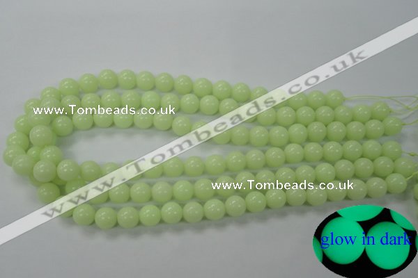 CLU04 15.5 inches 10mm round luminous stone beads wholesale