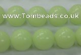 CLU06 15.5 inches 14mm round luminous stone beads wholesale