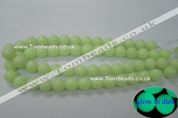 CLU06 15.5 inches 14mm round luminous stone beads wholesale