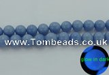 CLU107 15.5 inches 18mm round blue luminous stone beads