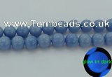 CLU108 15.5 inches 20mm round blue luminous stone beads