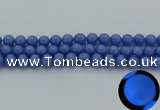 CLU113 15.5 inches 10mm round blue luminous stone beads