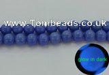 CLU116 15.5 inches 16mm round blue luminous stone beads