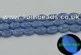 CLU143 15.5 inches 13*18mm oval blue luminous stone beads