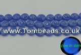 CLU173 15.5 inches 14mm flat round blue luminous stone beads