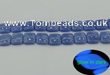 CLU194 15.5 inches 16*16mm square blue luminous stone beads