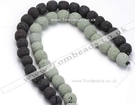 CLV02 14 inches 12mm ball natural lava loose beads wholesale