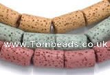CLV08 14 inches 8*14mm column natural lava loose beads wholesale