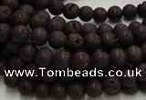 CLV200 15.5 inches 6mm round coffee natural lava beads wholesale