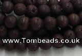 CLV202 15.5 inches 10mm round coffee natural lava beads wholesale