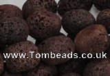 CLV207 15.5 inches 15*20mm freeform coffee natural lava beads wholesale