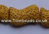 CLV21 16 inches 13*21mm marquise yellow natural lava beads wholesale