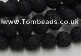 CLV213 15.5 inches 10mm round black natural lava beads wholesale